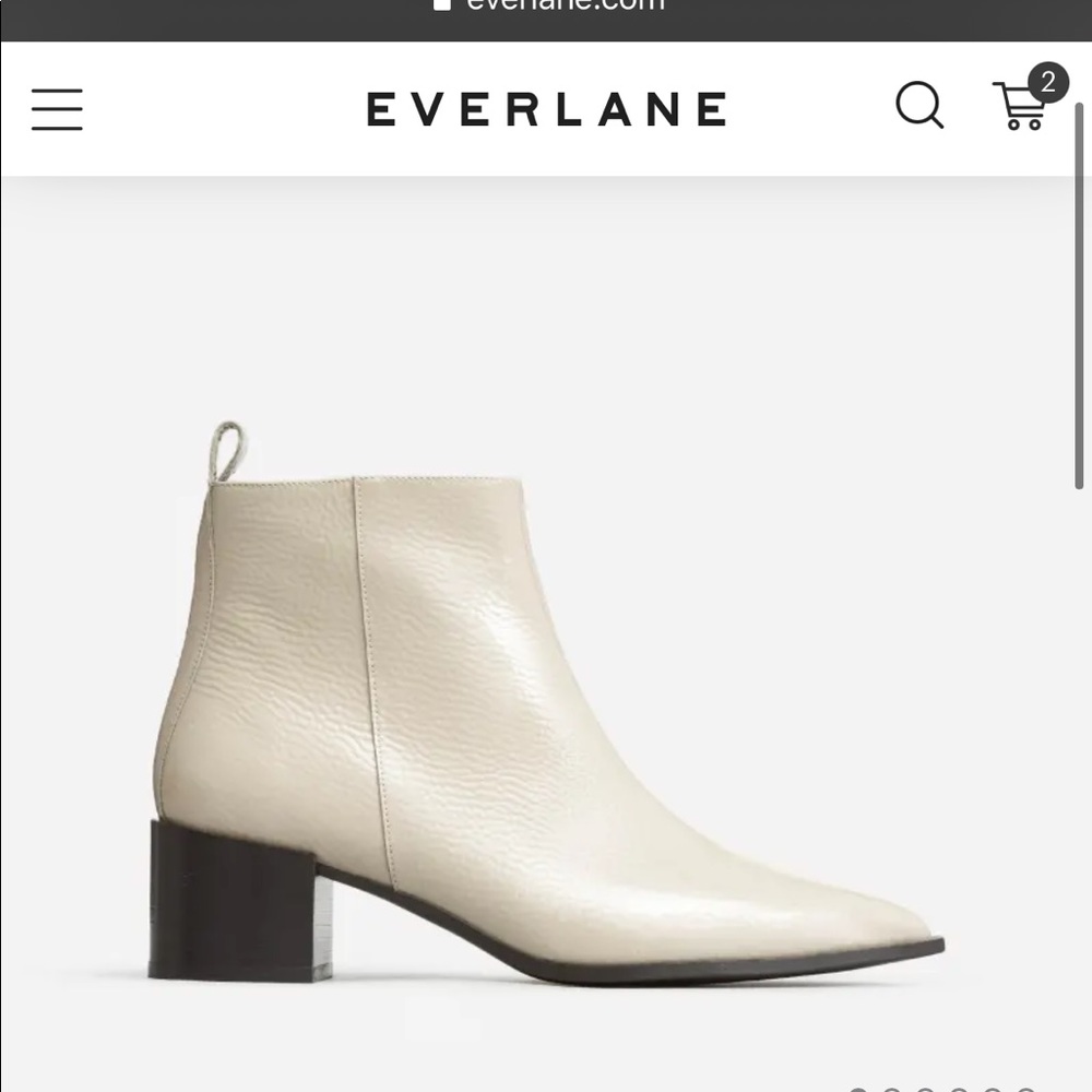 NWT Bone Patent Everlane Boss Boot